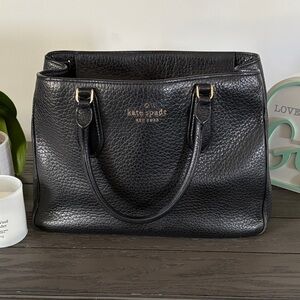 Kate Spade Black Pebbled Leather Satchel